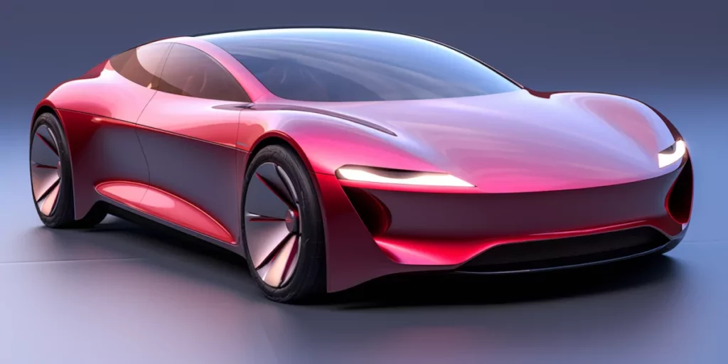a future model of a EV Tesla with a new battery technology