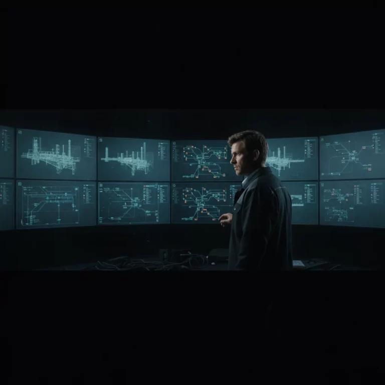 Engineer in an industrial control room